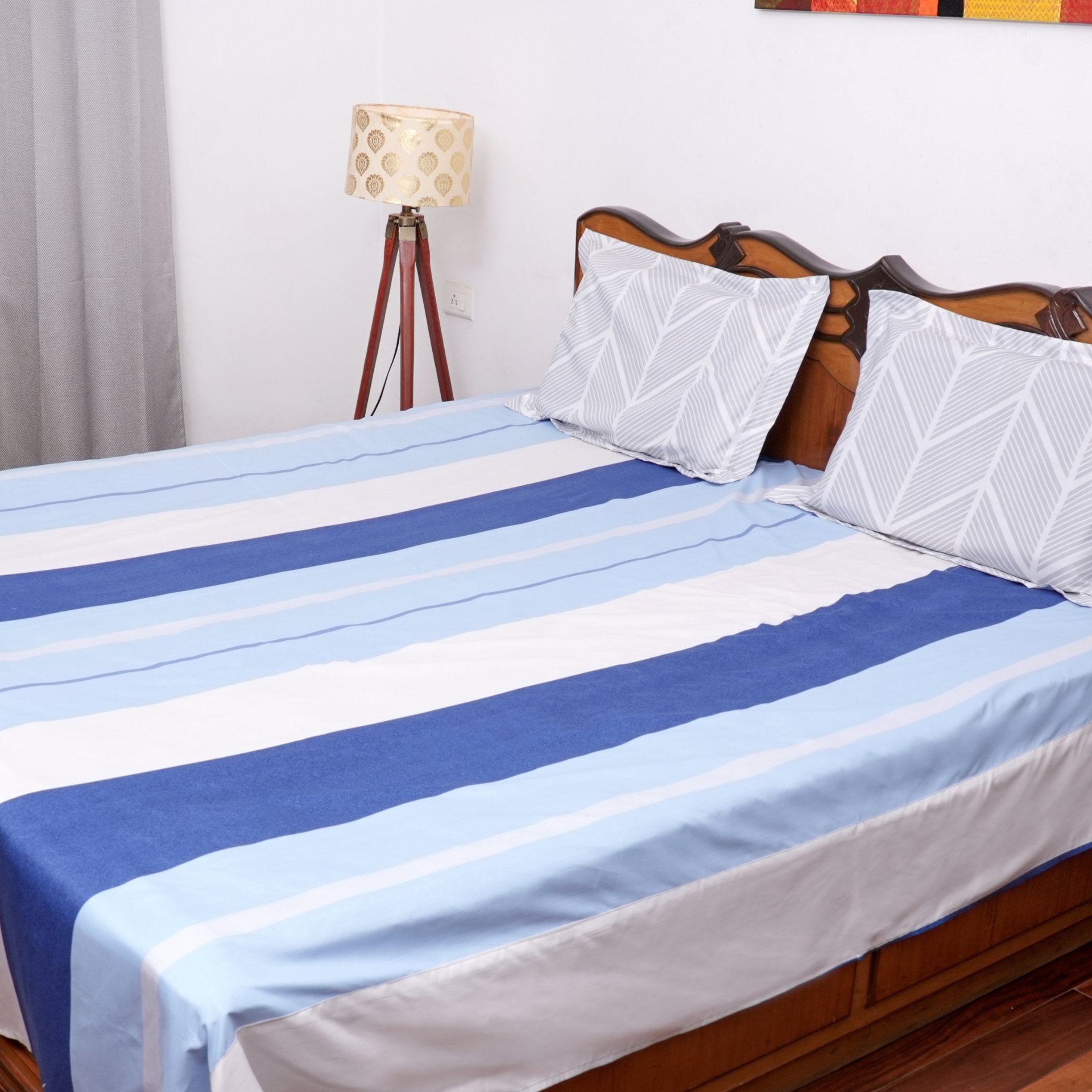 Marina Bedsheet Set King Size, 108" x 108" - Coral Slub -